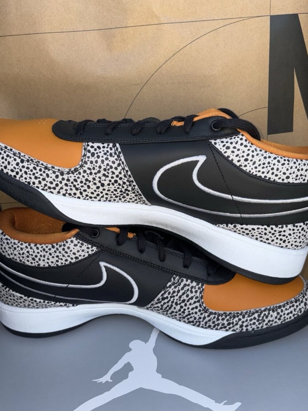 NEW Nike Book 1 Air Safari Black-Monarch-Black HV2096-001 Men Size 16 - Picture 3 of 8